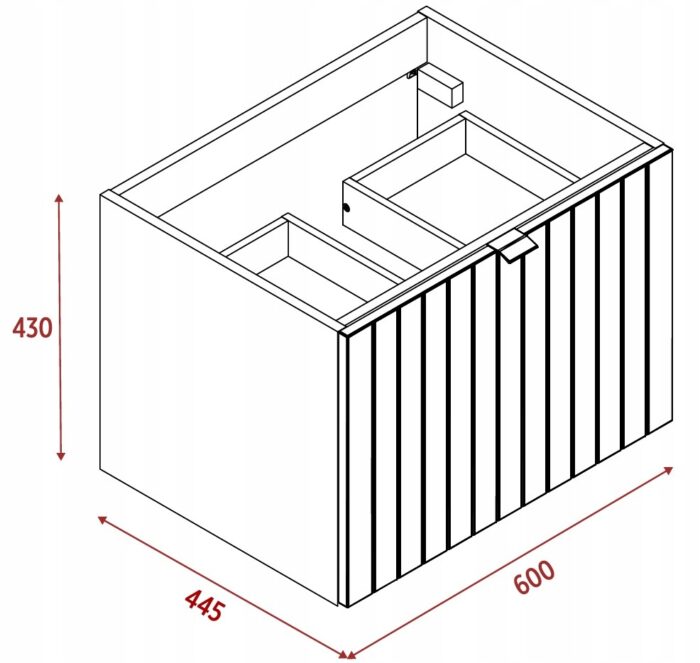 Szafka pod umywalkę HARMO 60 cm kaszmirowa lakierowana