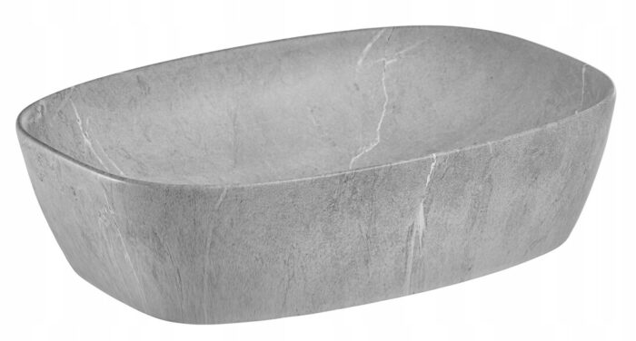 Umywalka nablatowa ANNA 50 cm owalna matowa ceramika nowoczesna