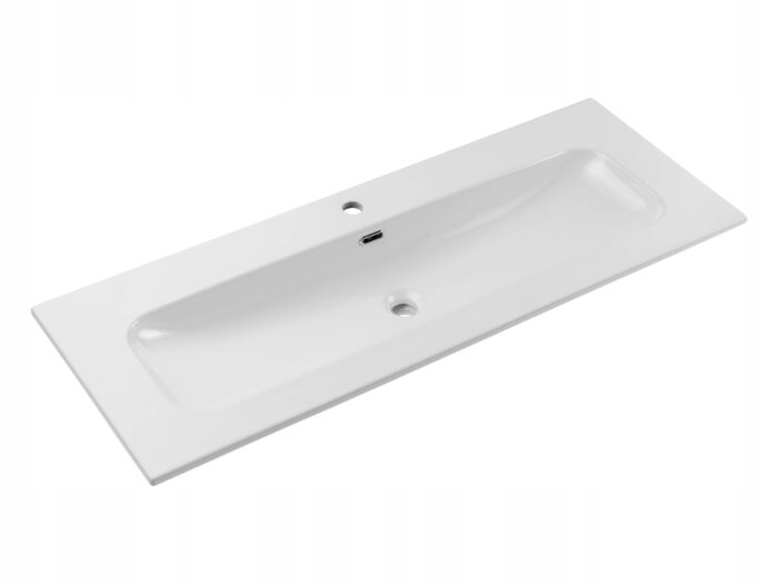 Umywalka Meblowa FLY 120 cm Wpuszczana CERAMICZNA Biały Połysk