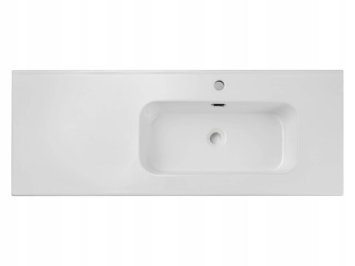 Umywalka Meblowa GO 2 120 cm z Blatem Wpuszczana CERAMICZNA Biały Połysk