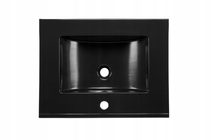 Umywalka meblowa LAVA 60 cm czarna mat wpuszczana