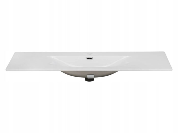 Umywalka meblowa SKY 1 120 cm wpuszczana 1 otwór biały połysk