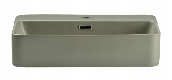 Umywalka nablatowa TRUST 2 55 cm ceramiczna oliver green mat