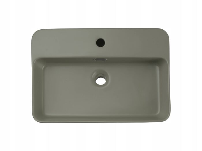 Umywalka nablatowa TRUST 2 55 cm ceramiczna oliver green mat