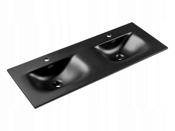 Umywalka meblowa SKY 1 120 cm wpuszczana czarny mat