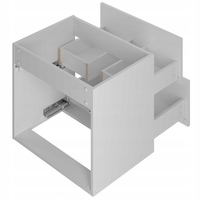 ARCOS 60 cm biała szafka łazienkowa ryflowane fronty złote uchwyty