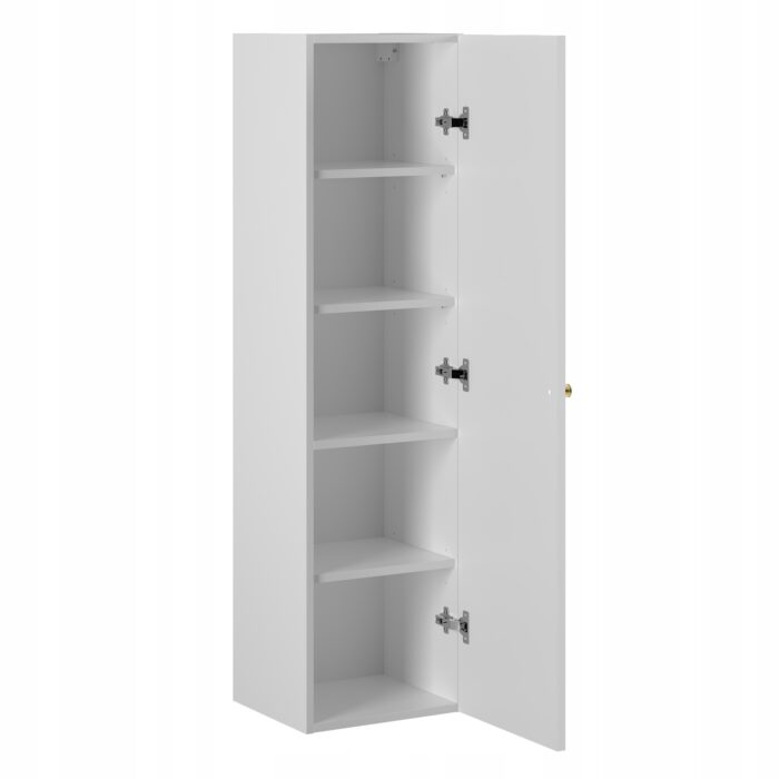 AQUA 35 x 130 cm biały słupek łazienkowy ryflowany front
