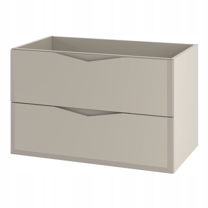 DELICA 80 cm kaszmir mat szafka łazienkowa 2 szuflady frezowane