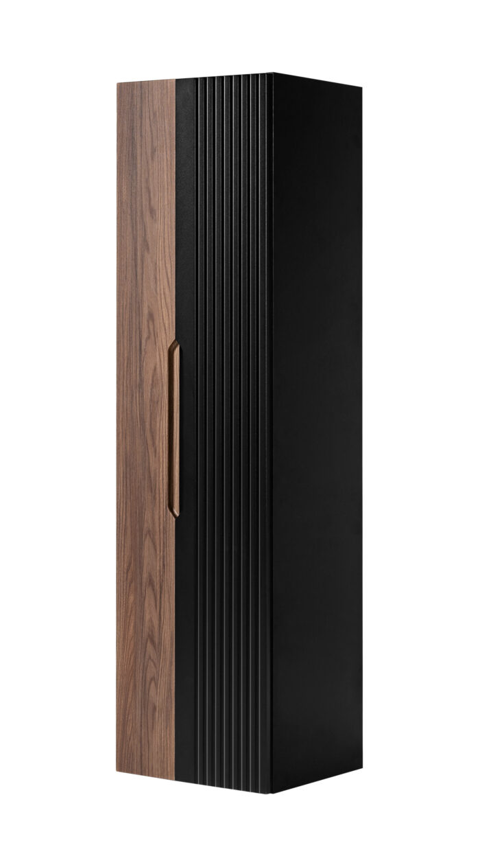 AVELLA 35 x 130 cm czarny orzech słupek łazienkowy drzwi frezowane fronty