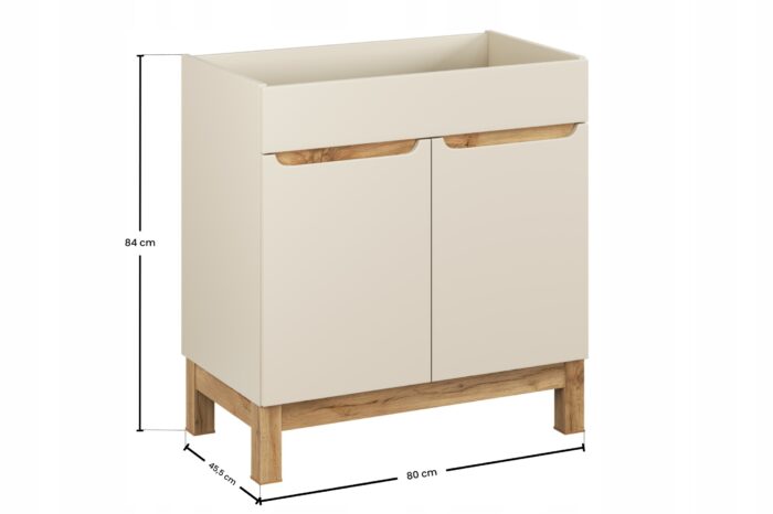 BALI 80 cm kaszmir szafka łazienkowa pod umywalkę
