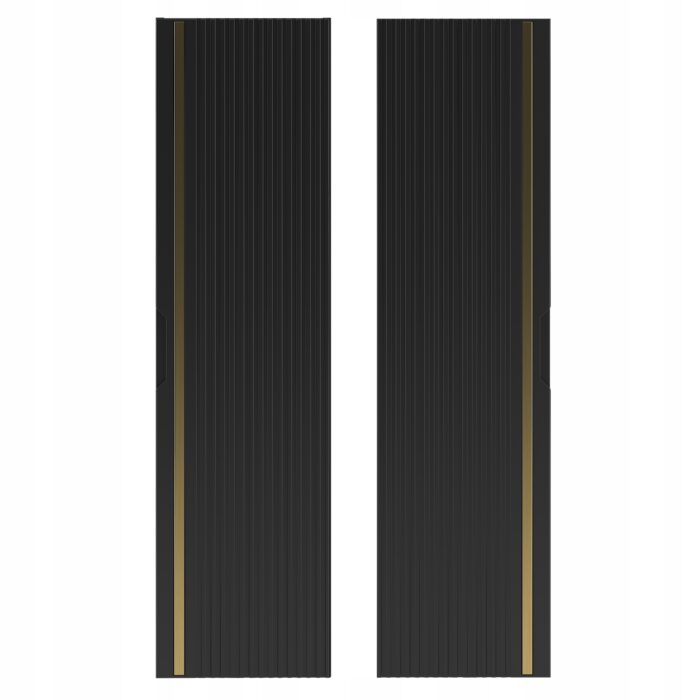 VESPER 130 cm Czarny Słupek Łazienkowy Wiszący Frezowany Front Mat