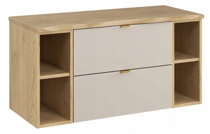 DALIA 100 cm Kaszmirowa Szafka Łazienkowa z Blatem Dąb Cremona Wisząca