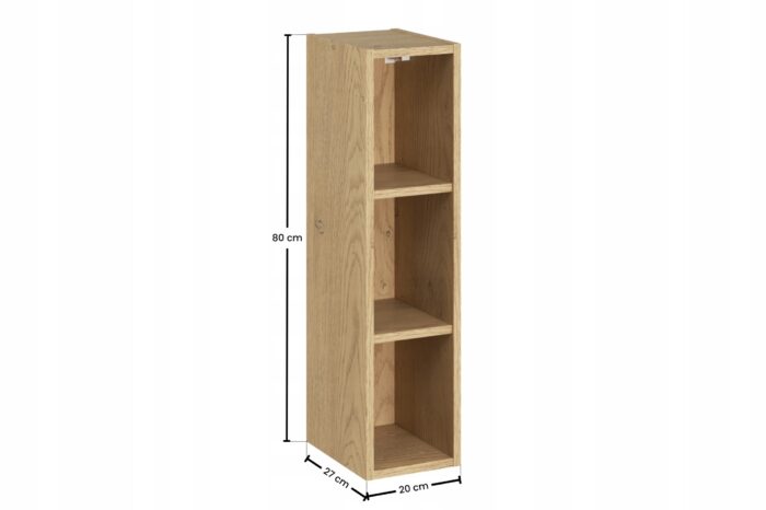 DALIA 20x80 cm Dąb Cremona Regał Łazienkowy Otwarty Wiszący