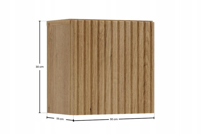 NOVA Qubik 30x30 cm dąb Coast Evoke szafka górna ryflowana