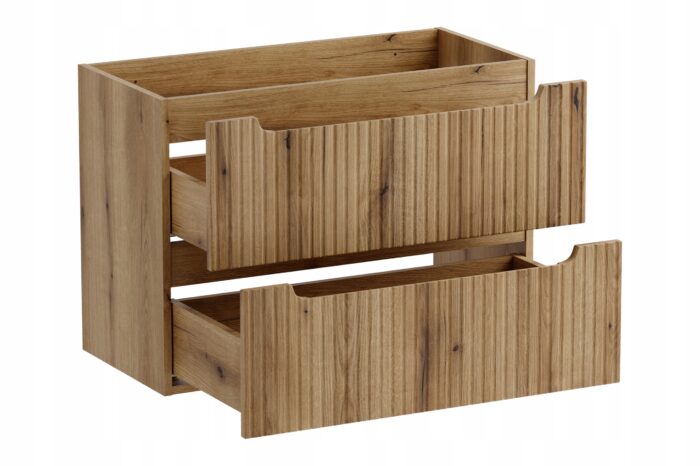 NOVA 80 cm dąb Coast Evoke szafka ryflowana 2 szuflady