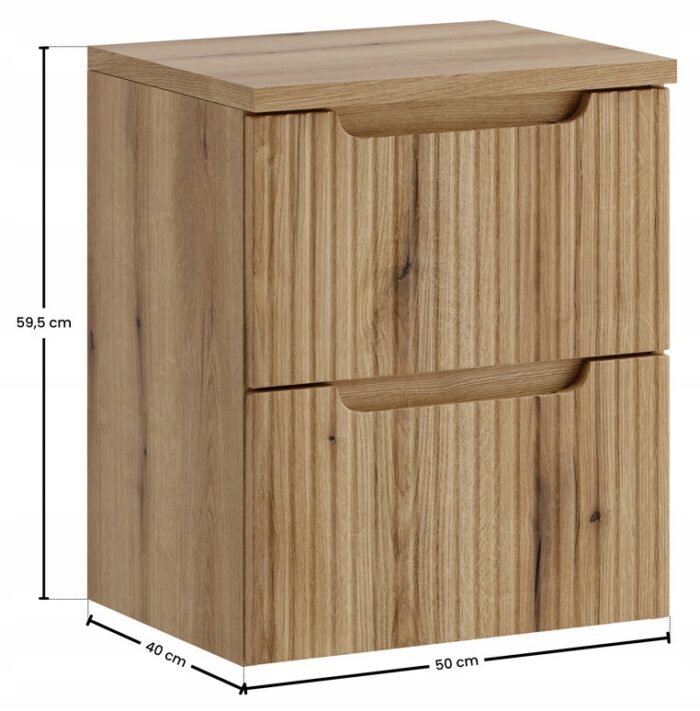 NOVA 50 cm dąb Coast Evoke szafka z blatem wisząca