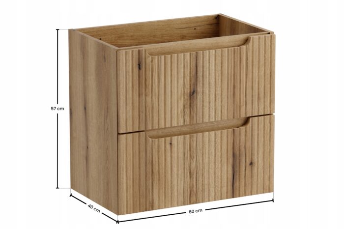 NOVA 80 cm dąb Coast Evoke szafka z regałem i blatem uniwersalna L/P