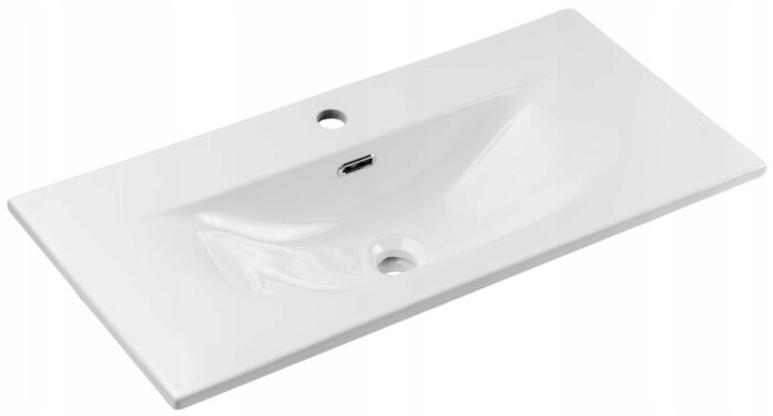 NOVA KASZMIR 80 cm szafka łazienkowa z umywalką wisząca ryflowana