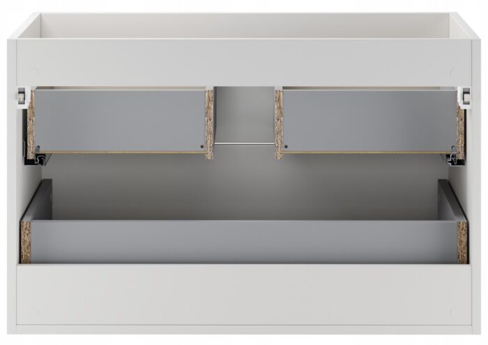 ASTER WHITE 80 cm zestaw łazienkowy Biały Mat z blatem Dąb Cremona