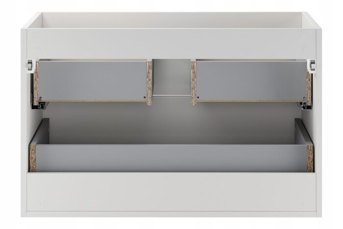 ASTER WHITE Szafka Łazienkowa 80 cm BIAŁY MAT 2 Szuflady