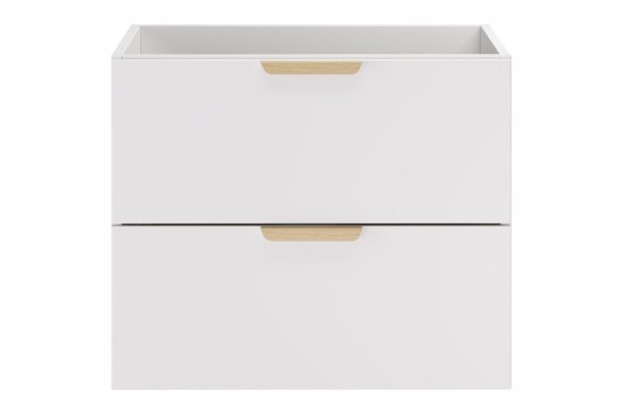 ASTER WHITE 100 cm zestaw łazienkowy Biały Mat z blatem Dąb Cremona