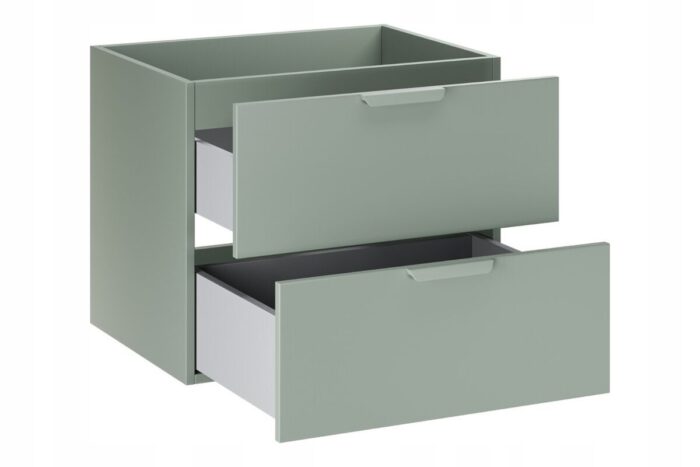ASTER GREEN 60 cm szafka łazienkowa Zielony Mat 2 szuflady wisząca