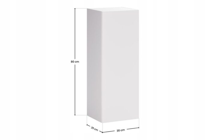 ASTER WHITE 80 cm półsłupek łazienkowy Biały Mat wiszący laminowany