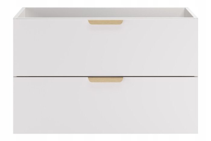 ASTER WHITE Szafka Łazienkowa 80 cm BIAŁY MAT 2 Szuflady