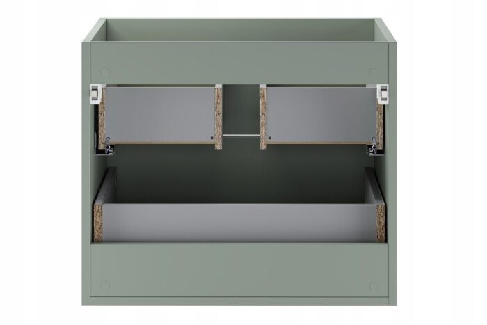 ASTER GREEN 60 cm szafka łazienkowa Zielony Mat 2 szuflady wisząca