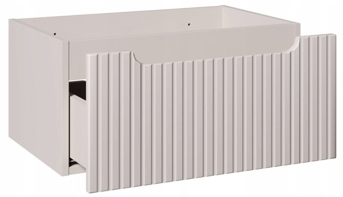 NOVA KASZMIR 60 cm szafka łazienkowa z blatem Dąb Coast wisząca ryflowana