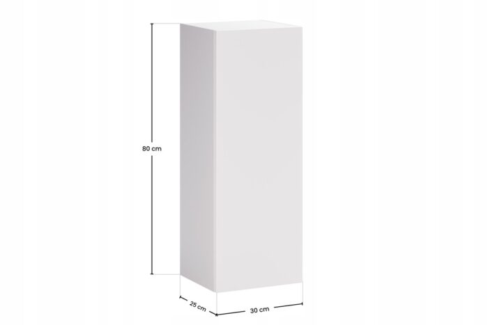 ASTER WHITE 45 cm biały półsłupek łazienkowy z regałem wiszący
