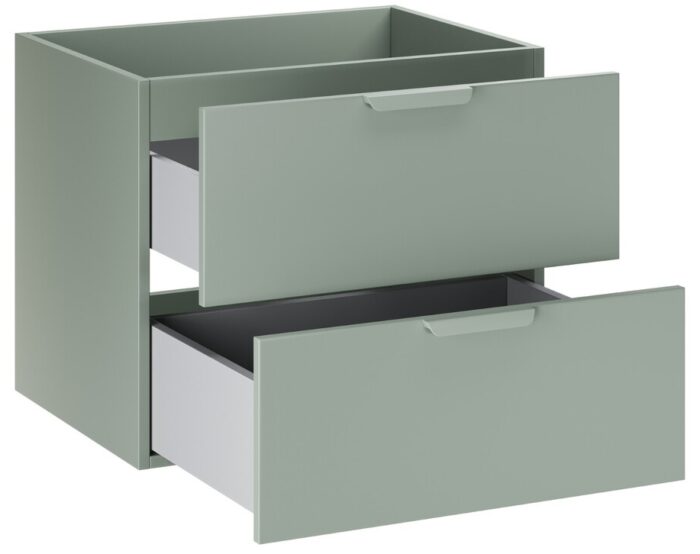 ASTER GREEN 120 cm zestaw łazienkowy Zielony Mat z blatem Dąb Cremona