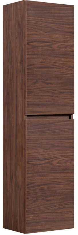 SIMPLE 136 cm orzech regał łazienkowy wiszący z drzwiami i półkami