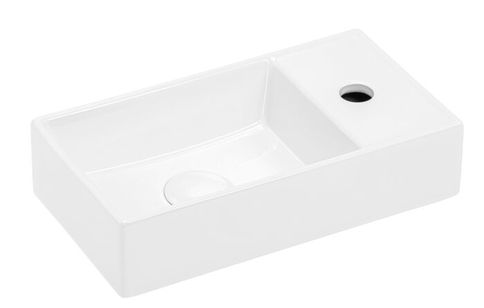 AURA 40 cm kaszmir szafka łazienkowa z umywalką wisząca frezowana