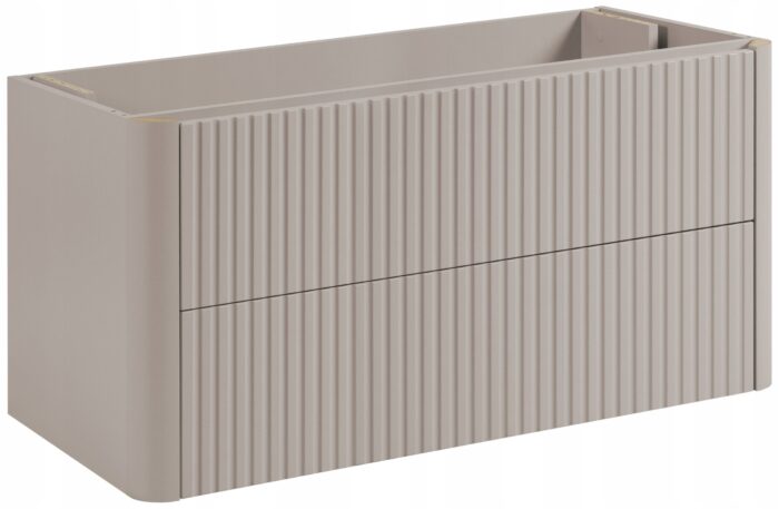 LINEA 100 cm kaszmir szafka łazienkowa wisząca ryflowana
