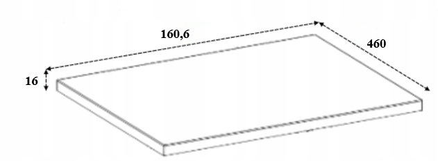 FLOW 160 cm dąb orzech blat łazienkowy pod umywalkę