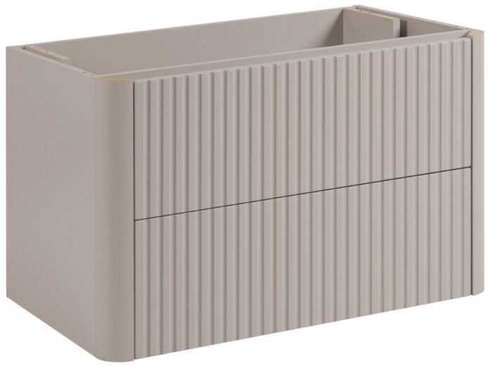 LINEA 80 cm kaszmir szafka łazienkowa wisząca ryflowana