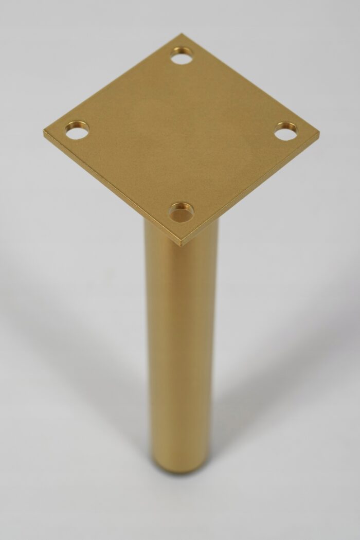 Nóżki meblowe 20 cm złote komplet 4 sztuk metalowe