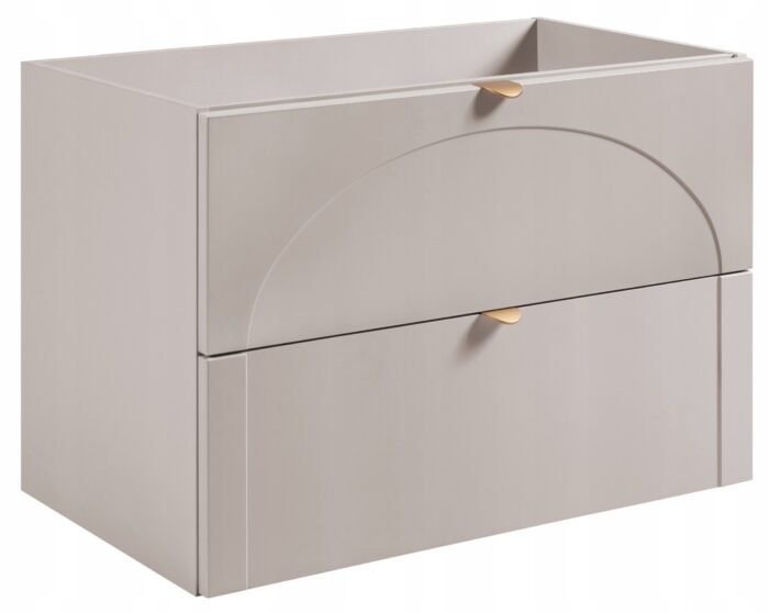 AURA 80 cm kaszmir szafka łazienkowa wisząca frezowana