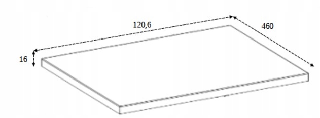 FLOW 120 cm dąb orzech zestaw łazienkowy z blatem 40+40+40 wiszący