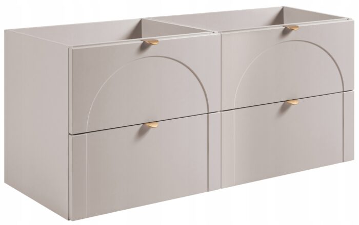 AURA 120 cm kaszmir szafka łazienkowa wisząca frezowana