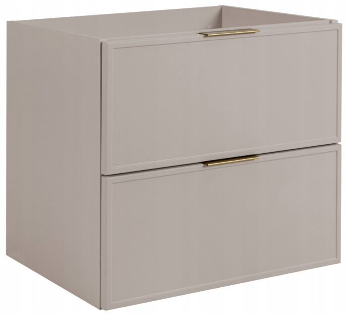 SLIM 60 cm kaszmir szafka łazienkowa wisząca frezowana
