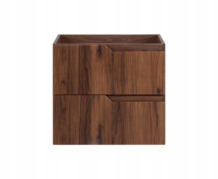 MODERN 120 cm dąb orzech zestaw łazienkowy 60+60 wiszący gładki