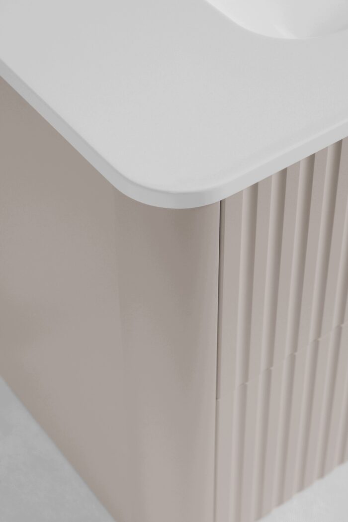 LINEA 120 cm kaszmir szafka łazienkowa wisząca ryflowana