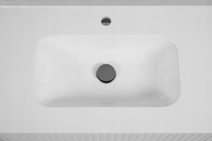 LINEA 120 cm biała umywalka z konglomeratu prostokątna