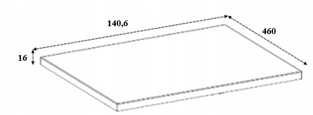 FLOW 140 cm dąb orzech blat łazienkowy pod umywalkę