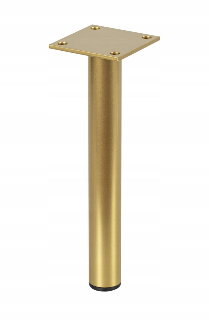 Nóżki meblowe 20 cm złote komplet 4 sztuk metalowe