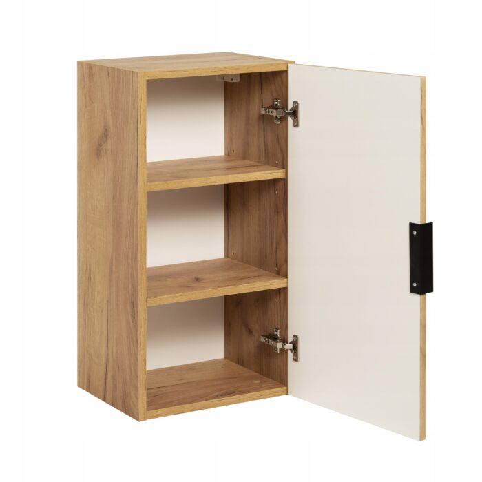 FLOW 68 cm dąb craft złoty półsłupek łazienkowy wiszący frezowany