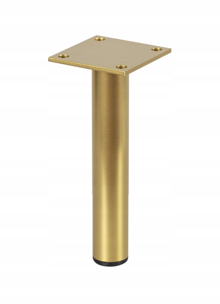 Nóżki meblowe 15 cm złote komplet 4 sztuk metalowe