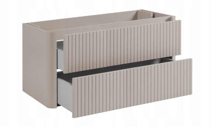 LINEA 100 cm kaszmir szafka łazienkowa wisząca ryflowana